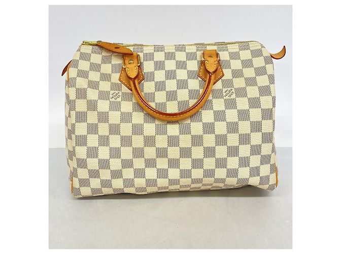 Bolsa Louis Vuitton Damier Azur Speedy 30 Branco - vista 9