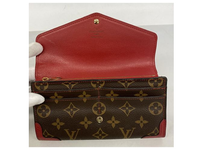 Louis Vuitton Monogram Portefeuille Sarah Retiro Long Wallet Fuschia - vista 10