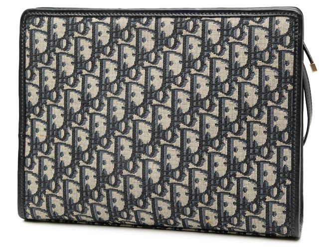 Borsa a pochette Christian Dior Dior Oblique Trotter Blu navy - vista 2
