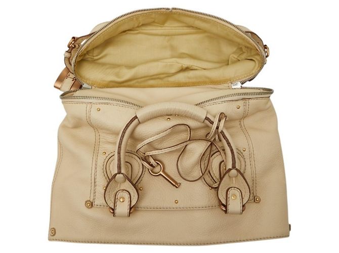 Saco Tote Chloé Paddington Bege Cru - vista 15