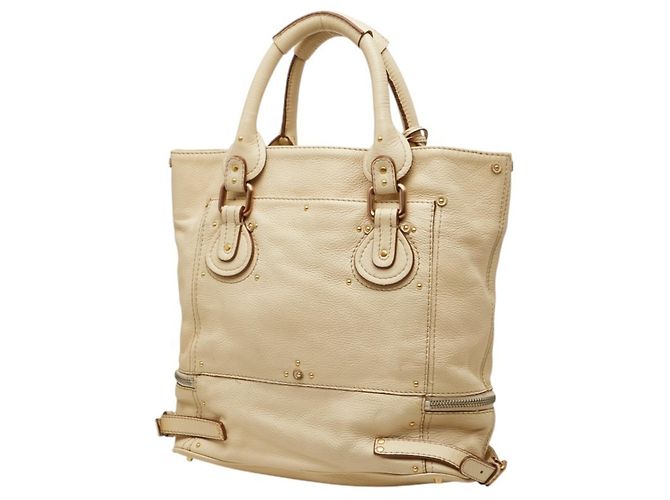 Saco Tote Chloé Paddington Bege Cru - vista 2
