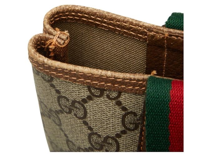Bolsa de Ombro e Tote Gucci Old GG Plus Sherry Line Bege - vista 13