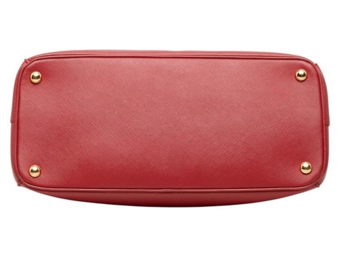 Saffiano Sac à main Prada avec plaque logo triangle Rouge - vue 3