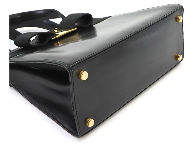 Borsa in pelle Salvatore Ferragamo Vara Ribbon Nero - vista 5
