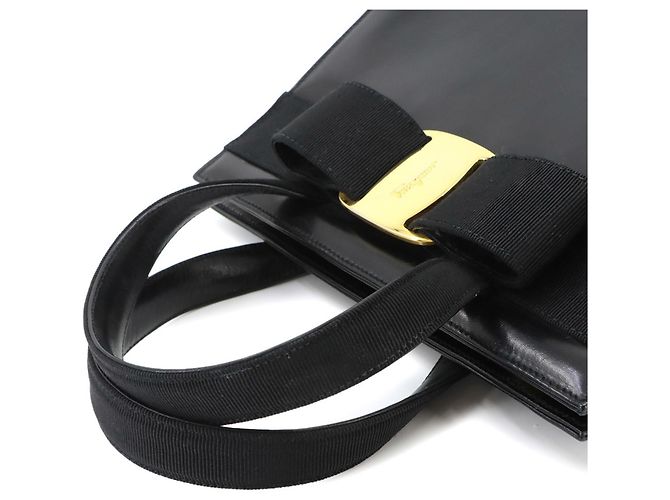Borsa in pelle Salvatore Ferragamo Vara Ribbon Nero - vista 6