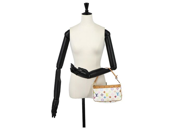 Sac à main Louis Vuitton Monogram Multicolor Pochette Accessoires Blanc - vue 10