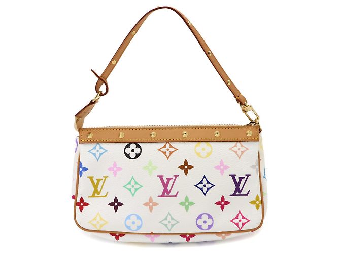 Sac à main Louis Vuitton Monogram Multicolor Pochette Accessoires Blanc - vue 2