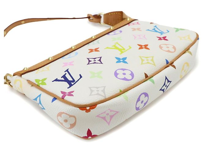 Sac à main Louis Vuitton Monogram Multicolor Pochette Accessoires Blanc - vue 4