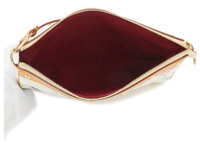 Sac à main Louis Vuitton Monogram Multicolor Pochette Accessoires Blanc - vue 6
