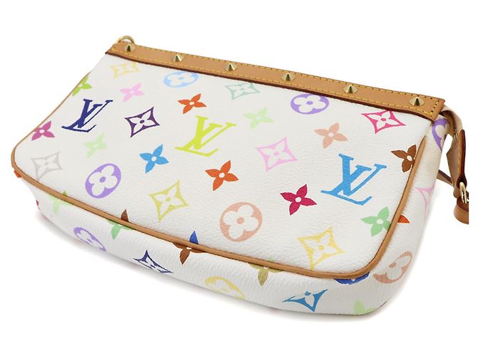 Sac à main Louis Vuitton Monogram Multicolor Pochette Accessoires Blanc - vue 8