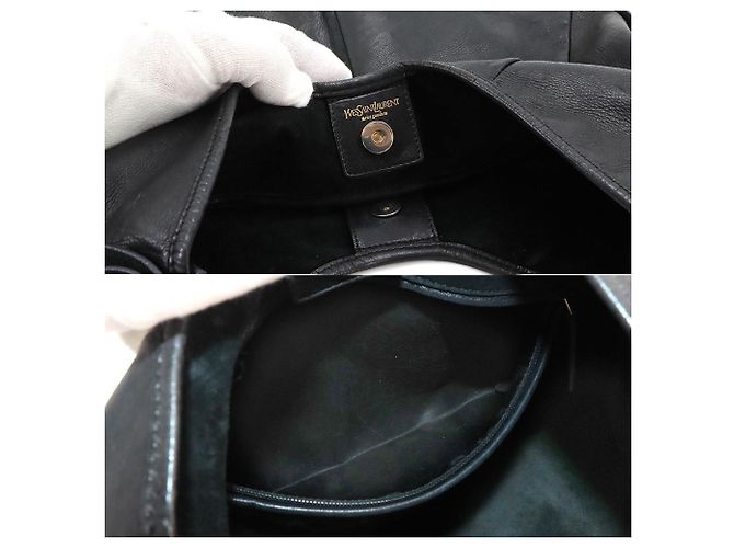 Borsa a tracolla in pelle Mombasa Yves Saint Laurent Nero - vista 7