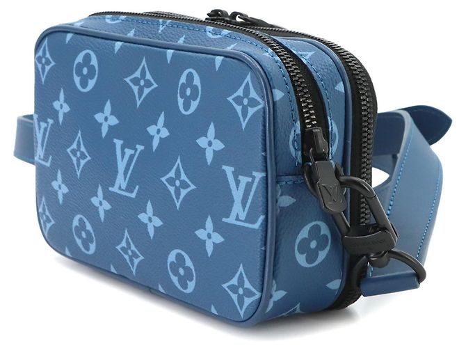 Louis Vuitton Monogram Tone Nano Alpha Schultertasche Blau - Ansicht 3