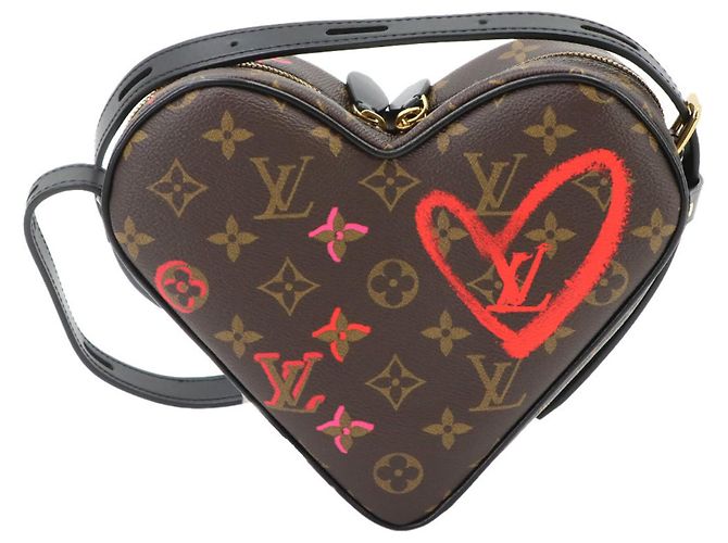 Louis Vuitton Monogram Sac Coeur Falling in Love Heart Shoulder Handbag Monogramma - vista 3