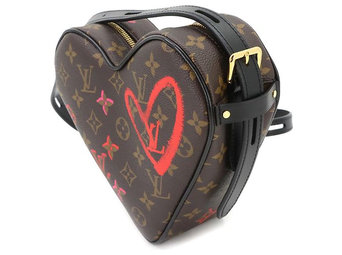 Louis Vuitton Monogram Sac Coeur Falling in Love Heart Shoulder Handbag Monogramma - vista 4