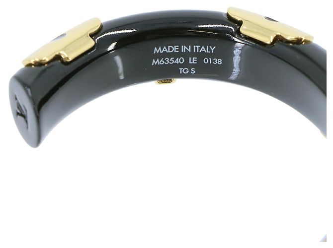 Bracelete Jonk Daily Monogram Louis Vuitton Preto Dourado - vista 4