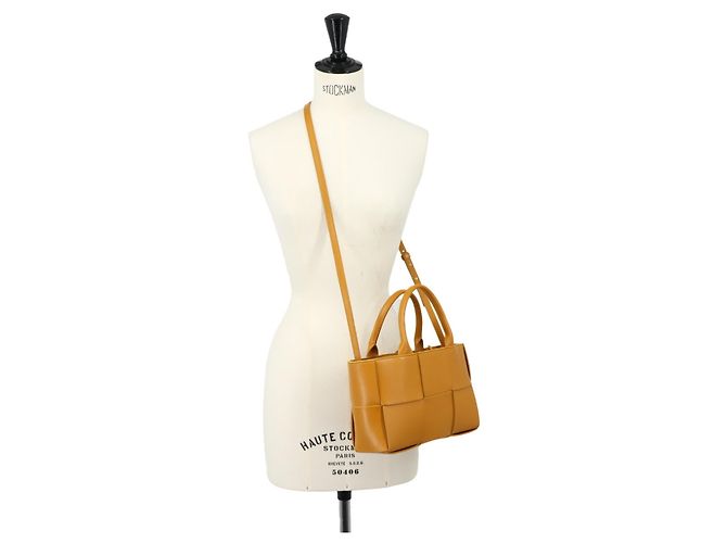 Borsa a mano/spalla Mini The Arco Intrecciato Bottega Veneta Marrone - vista 10