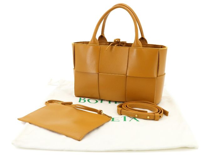 Borsa a mano/spalla Mini The Arco Intrecciato Bottega Veneta Marrone - vista 2