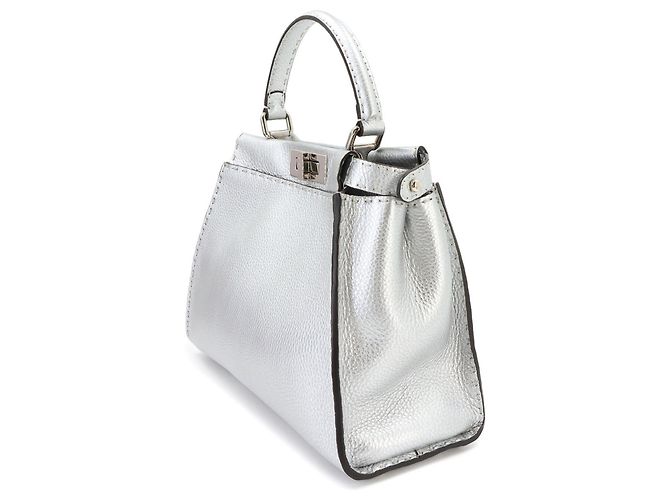 Bolso Fendi Selleria Peekaboo Regular Plata - vista 4