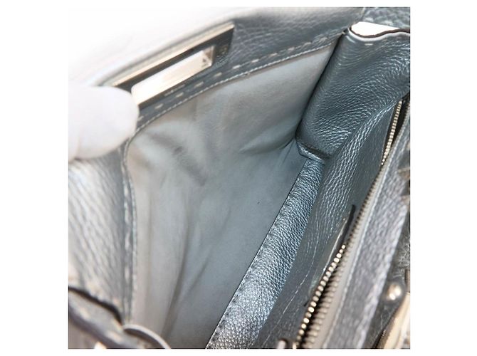 Bolso Fendi Selleria Peekaboo Regular Plata - vista 9