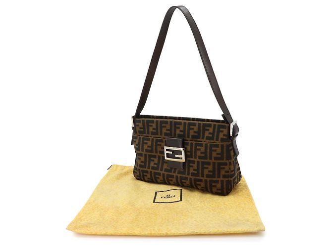 Fendi Zucca Schultertasche Braun Schwarz - Ansicht 2