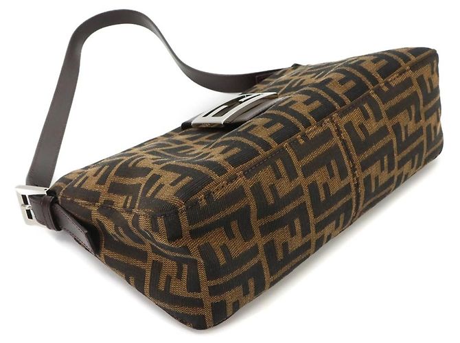 Fendi Zucca Schultertasche Braun Schwarz - Ansicht 5