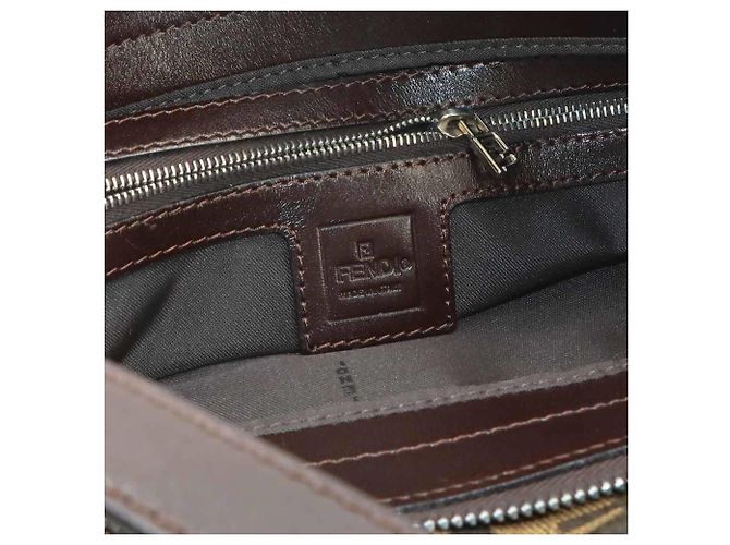 Fendi Zucca Schultertasche Braun Schwarz - Ansicht 8