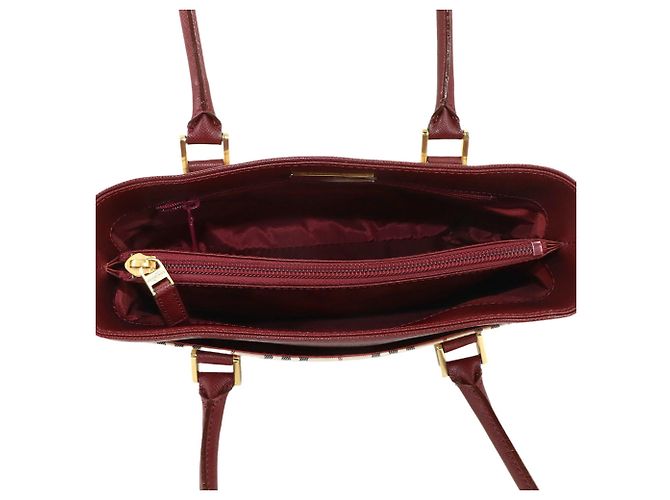 Burberry Nova Check Handtasche Beige Bordeaux - Ansicht 7