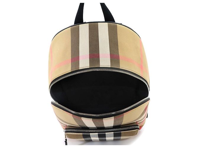Sac à dos Burberry Jeff Check Marron - vue 5