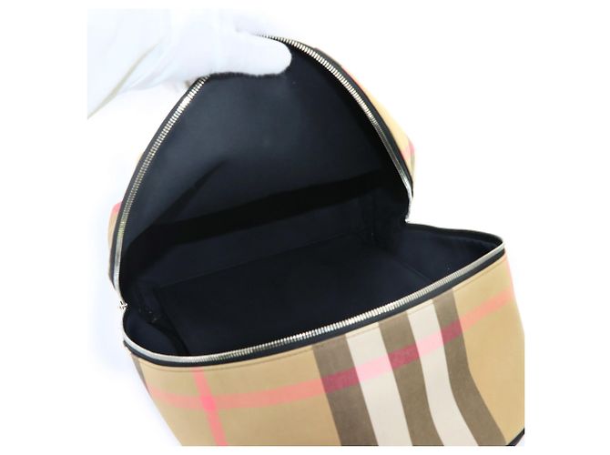 Sac à dos Burberry Jeff Check Marron - vue 8
