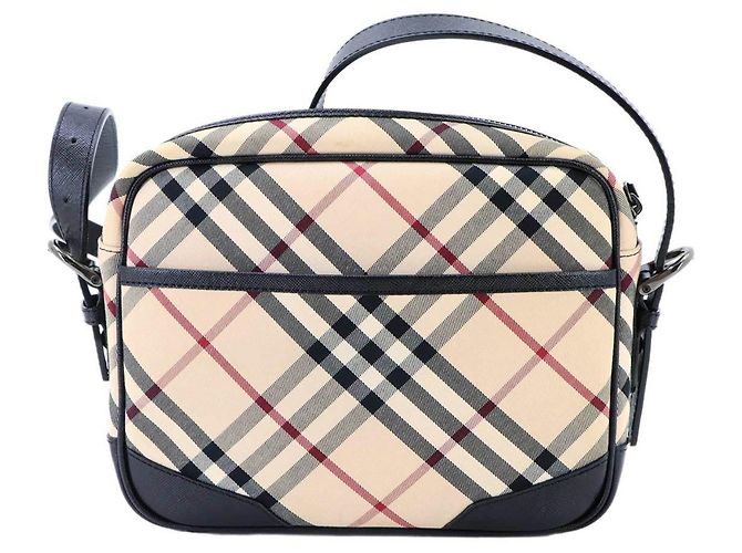 Bolso de hombro Burberry Nova Check Negro Beige - vista 2