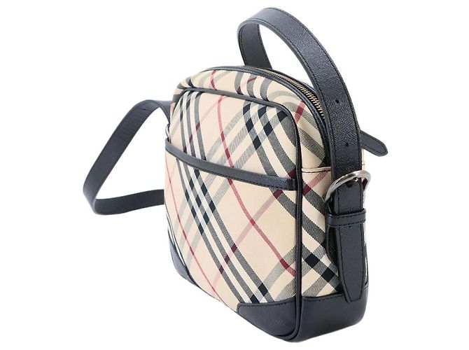 Bolso de hombro Burberry Nova Check Negro Beige - vista 3