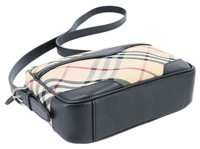 Bolso de hombro Burberry Nova Check Negro Beige - vista 4