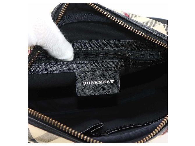 Bolso de hombro Burberry Nova Check Negro Beige - vista 7