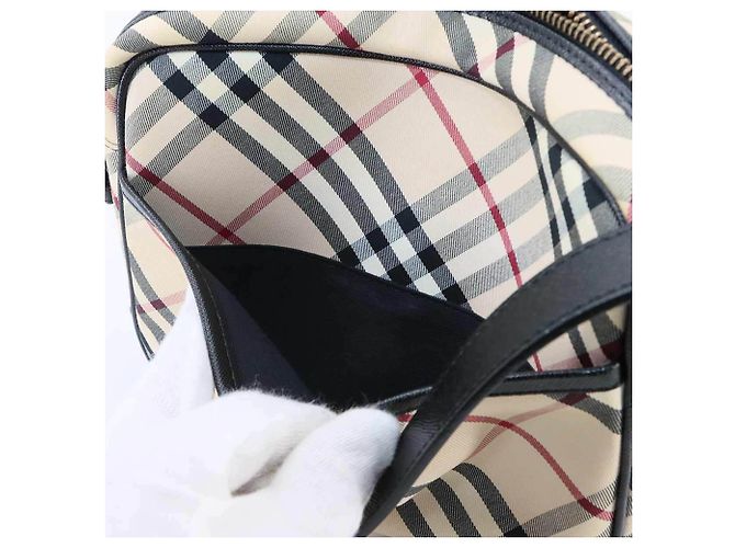 Bolso de hombro Burberry Nova Check Negro Beige - vista 8