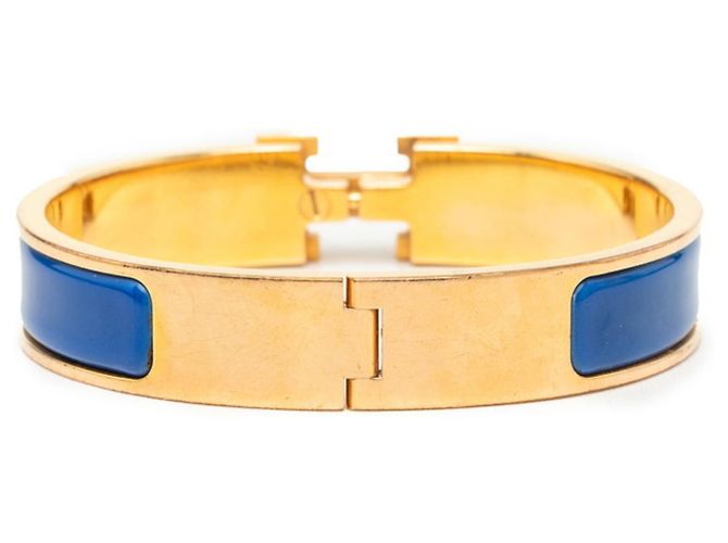 Hermès Pulsera de Dijes Hermes Clic H PM Azul Dorado - vista 3