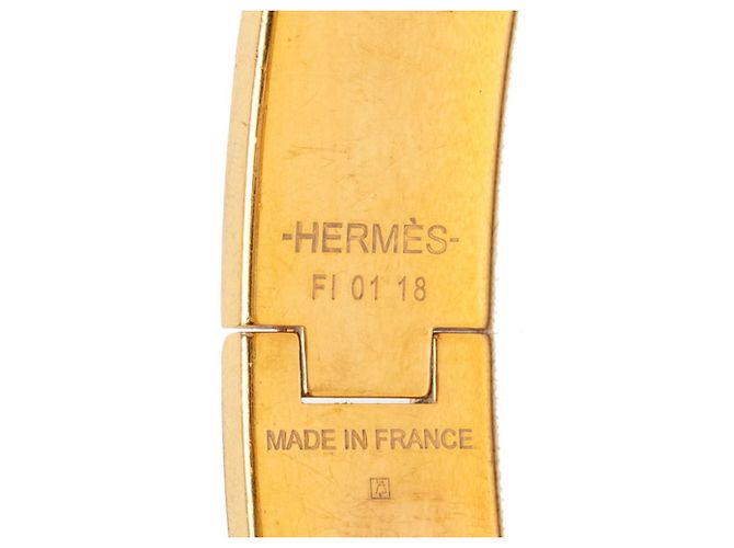 Hermès Pulsera de Dijes Hermes Clic H PM Azul Dorado - vista 4