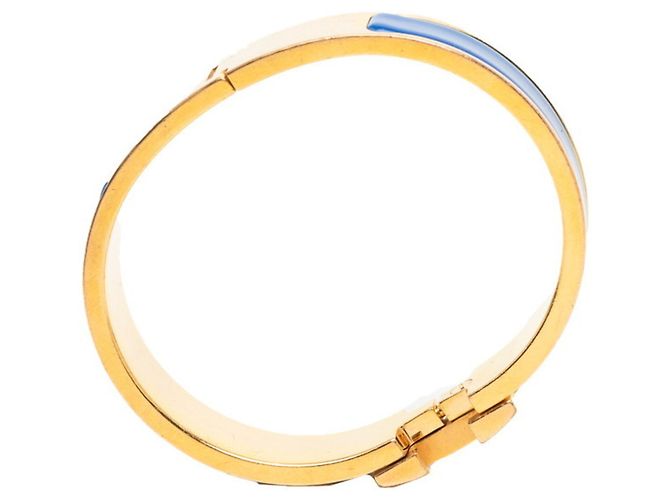 Hermès Pulsera de Dijes Hermes Clic H PM Azul Dorado - vista 6