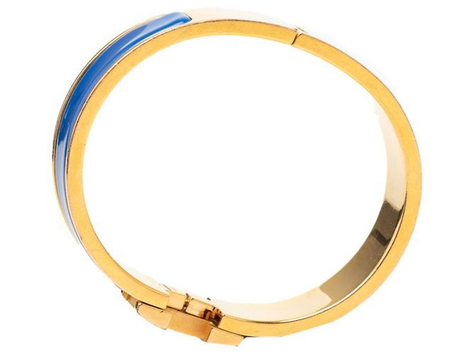 Hermès Pulsera de Dijes Hermes Clic H PM Azul Dorado - vista 7