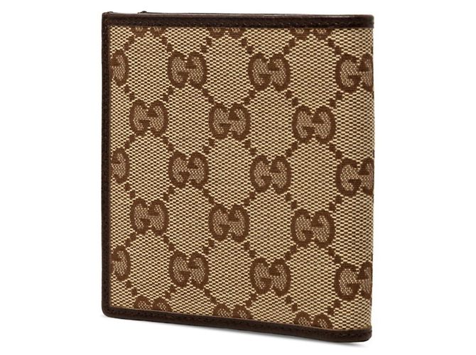 Carteira Bi-fold Gucci GG Canvas Bege - vista 2