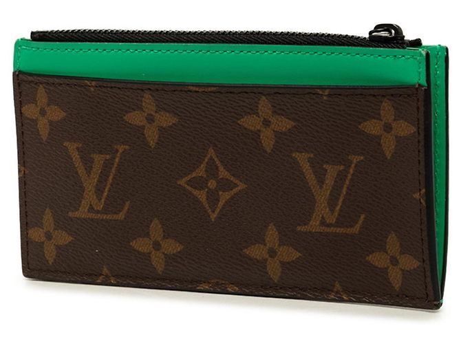 Louis Vuitton Monogram Macassar Business Card Case Marrone Verde - vista 2