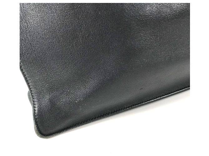 Classique Sac cabas Chanel Vintage CC Coco Mark Logo Noir - vue 10