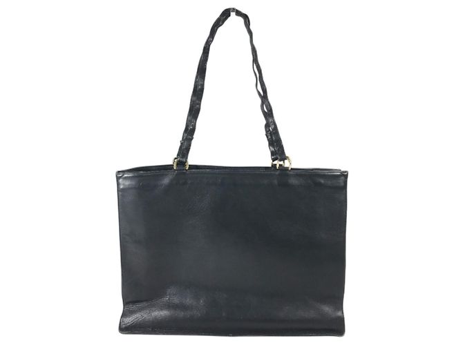 Classique Sac cabas Chanel Vintage CC Coco Mark Logo Noir - vue 2