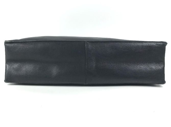 Classique Sac cabas Chanel Vintage CC Coco Mark Logo Noir - vue 5