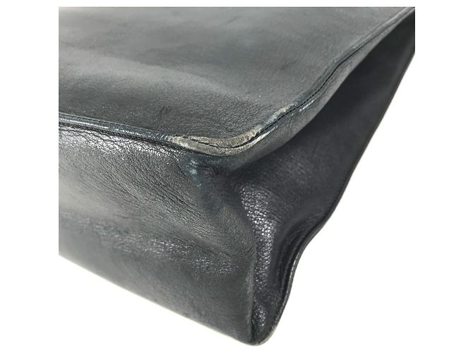 Classique Sac cabas Chanel Vintage CC Coco Mark Logo Noir - vue 6