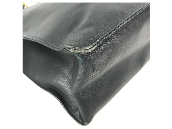 Classique Sac cabas Chanel Vintage CC Coco Mark Logo Noir - vue 7