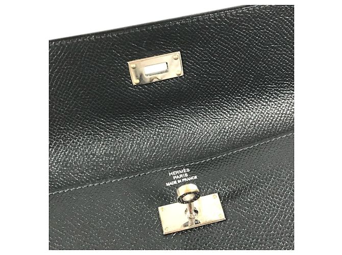 Hermès Cartera HERMES Kelly Long en piel Epsom negra Negro - vista 11