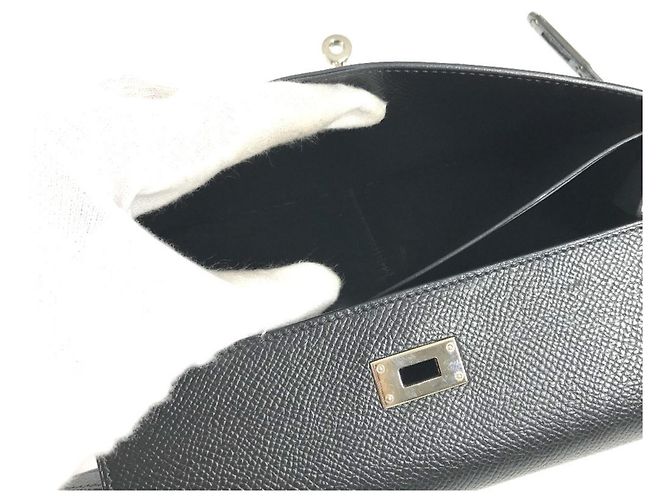 Hermès Cartera HERMES Kelly Long en piel Epsom negra Negro - vista 15