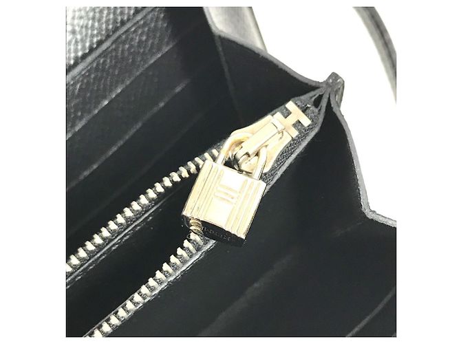 Hermès Cartera HERMES Kelly Long en piel Epsom negra Negro - vista 16