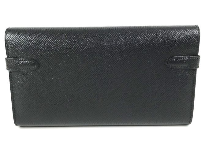 Hermès Cartera HERMES Kelly Long en piel Epsom negra Negro - vista 2