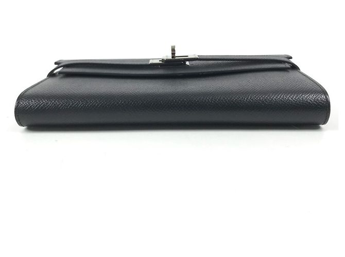 Hermès Cartera HERMES Kelly Long en piel Epsom negra Negro - vista 5